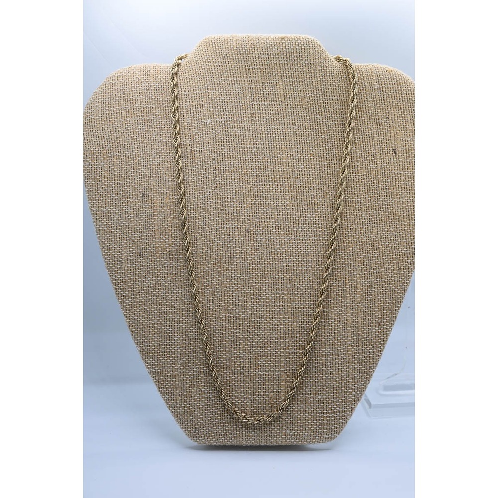 Unbranded Rope Chain Necklace 20in Gold Tone Twisted Link Classic Jewelry